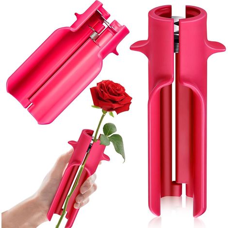 Outil pour enlever les épines de rosier, outil pour enlever les épines et les feuilles, nettoyeur de fleurs, coupe-fleurs, rose rouge, nouvelles améliorations pour compositions florales, fleuriste (1/5)