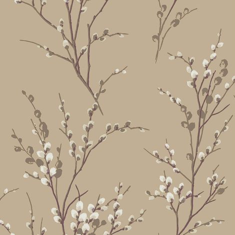 Laura Ashley Pussy Willow Natural Vliestapete - 10mx52cm
