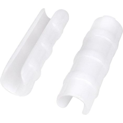 Confezione da 20 clip di fissaggio per aste per serre in pellicola di plastica bianca da 22 mm