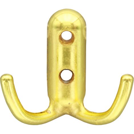 25 pz appendiabiti 2 ganci metallo oro lucido 45x45 mm attaccapanni (1/2)