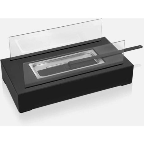 Cheminée de table en acier, cheminée de bureau, bougie réutilisable, accessoire de cheminée à alcool pour intérieur/extérieur, durée de combustion prolongée, sans électricité (1/5)