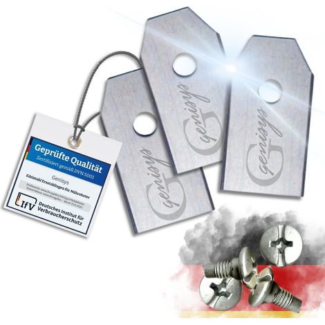 Messer kompatibel mit Yardcare Mähroboter Klingen - LongLife Edelstahl - bruchsicher [DIN EN 50636 geprüft] von Genisys Stück 9 (1/4)