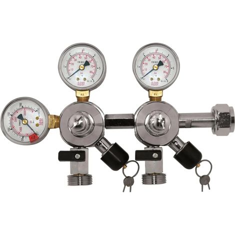 Riduttore di pressione, regolatore di pressione - CO2 per spillatore birra 3bar, 1 tubo (1/3)