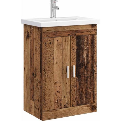 Bathroom Furniture Set Old Wood 61 x 40 x 84.5 cm vidaXL (1/5)