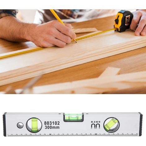 Règle magnétique multifonctionnelle en alliage d'aluminium pour mesurer et décorer, modèle classique, 300 mm (1/5)