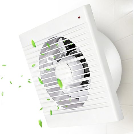 100mm VMC Salle de Bain, Ventilateur Axial 100 mm, 142m³/h Extracteur d'Air Avec Clapet Anti Retour, 1.5m UE Prise pour Salle de Bain, Cuisine, Bureau, WC (1/5)