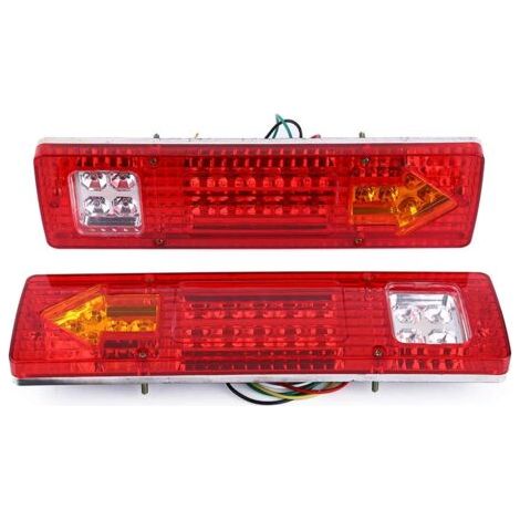 Kit de feux arrière à LED 12V – 2 pièces avec 19 perles LED – Étanchéité IP67 – Compatible camion, remorque, fourgonnette (1/5)