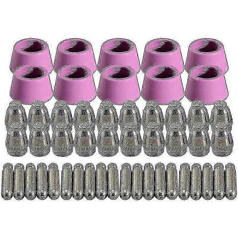 Kit de 50 consommables pour découpeur plasma (électrodes, buses, coupelles) pour torches Cut-60, SG-55, WSD-60, LG-60 (1/5)
