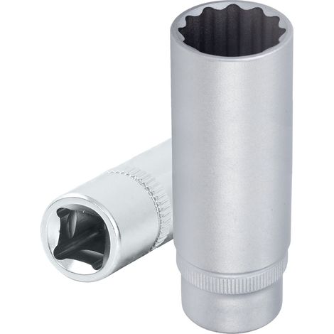 Llave de vaso 1/2" largo 12 caras, medida 19mm (1/4)