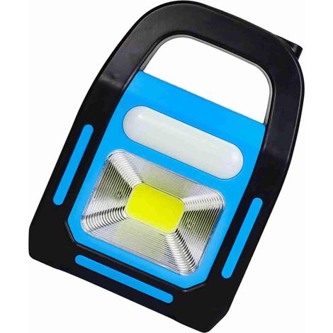Linterna solar de camping con carga USB, ligera, de largo alcance y proyección para emergencias, huracanes y senderismo (azul) (1/4)