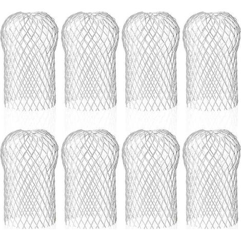 8x Filtres de Gouttière en Aluminium,Protections de gouttières en métal pour les avant-toits,8.8x14.5cm (1/4)