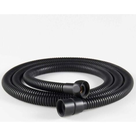Crediri stainless steel shower hose, kink and burst resistant, with brass fittings. Matte black. (1/5)
