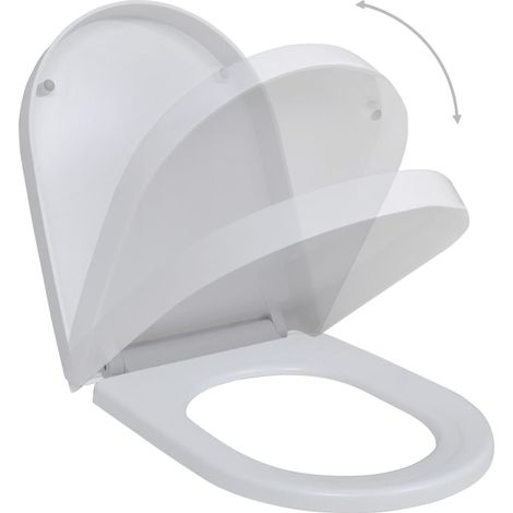 Abattant WC avec frein de chute 2 pcs Plastique Blanc vidaXL