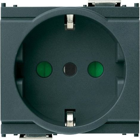 16209 Enchufe Sicury 2P+T 16 a 250 V Gris Idea (1/2)