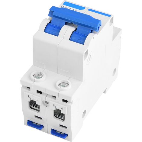 Disjoncteur miniature DZ47-63 2P avec protection contre les courants de fuite, disjoncteur à air 400 VCA (25 A) (1/5)