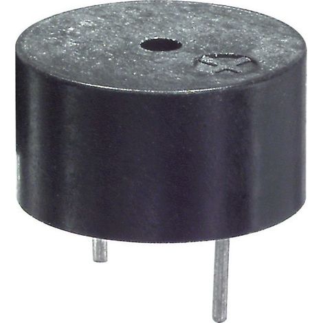 Buzzer piezoceramico con circuito oscillatore per circuito stampato, ⌀13,8cm, 80dB, 12Vdc 7mA - Kepo KPI-G1410A (1/2)