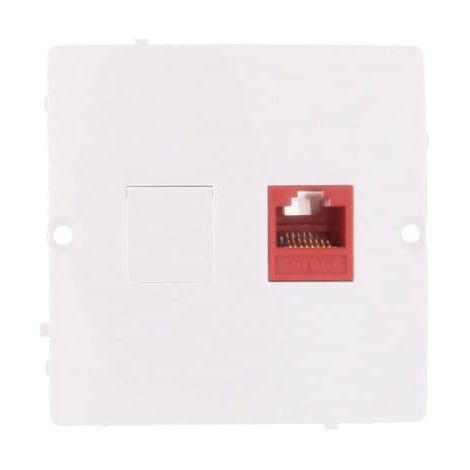 Prise murale simple Simon Basic RJ45 Cat.5e blanche BMF51.02/11