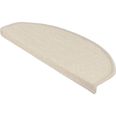Sisal-Stufenmatte Pure Nature Halbrund Elfenbein 23,5 x 65 cm (1/5)