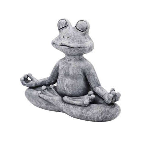 Grenouille méditative, décoration extérieure, statue de jardin en résine, ornement pour cour et jardin