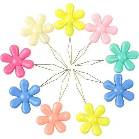 Enfile-Aiguille en Cuivre et Plastique Abs Tête de Fleur de Prunier, 40 Pièces pour Coudre la Main et Machine, pour Projets de Couture DIY Couleur Aléatoire (1/5)