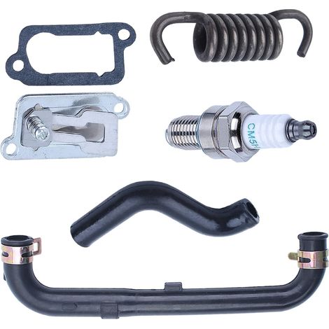 Tube de reniflard d'huile Valve de sortie Plaque Assemblée Kit de ressort d'embrayage pour Honda GX35 GX 35, Tuyau d'huile, Tube de reniflard, Plaque de valve de sortie d'huile Assemblée, Ressort d'em (1/5)