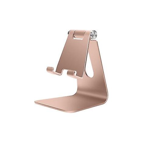 Support de bureau pour téléphone portable en métal, compatible avec iPhone X, XS Max, 8, 7, 6, 12, Samsung S20 Fe, Xiaomi et Huawei (doré) (1/5)
