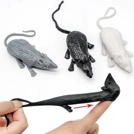Lot de 10 jouets de décompression pour rats, lance-pierres, pour rats volants, extensibles, couleur aléatoire (1/5)