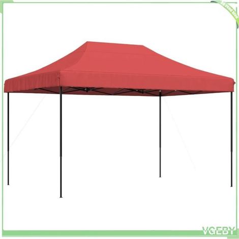 Tente de réception pliable - FAFEICY - 4005011 - bordeaux - 410x279x315 cm - pop-up, cadre acier revêtu (1/5)