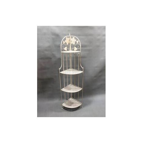 2 x C ANGOLIERA 4 RIPIANI 49X33X156CM BIANCO ANT EPOQUE