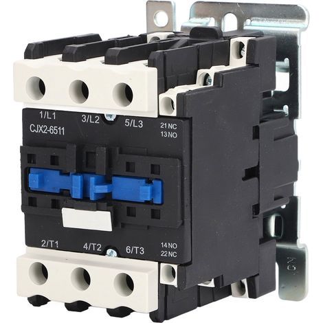 Contacteur moteur 65A 380V AC, bobine 50Hz, contacts 3NO + 1NO/1NC auxiliaire pour démarrage électrique (1/5)