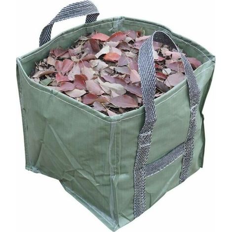 royaluxe - Sac de jardin, sac à feuilles pliable avec poignée, 252L vert armée À l'intérieur et à l'exterieur (1/4)