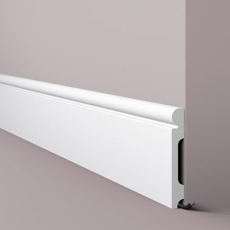 NMC Sockelleiste FL4 WALLSTYL 20 x 150 x 2000 mm Polystyrol Fußleiste Weiß (1/5)
