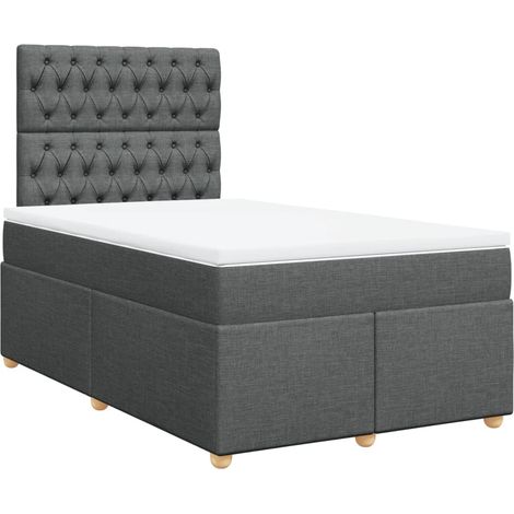 Maison Exclusive - Boxspringbett mit Matratze Dunkelgrau 120x190 (1/5)