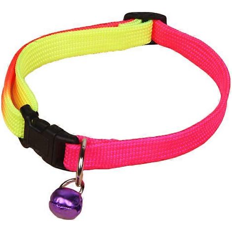 Collar para mascotas Arcoíris con cascabel para pasear Diseño ajustable (1/5)