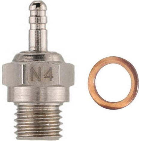 Compatible avec les bougies d'allumage à chaleur moyenne N3-N4 pour voitures/camions télécommandés HSP 1/8 1:10 (référence 70117). (1/4)