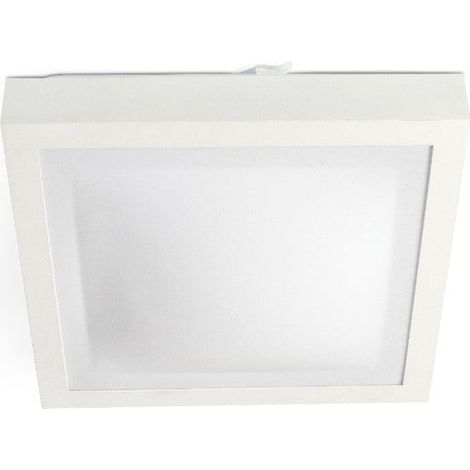 SABETH Plafón de techo cuadrado blanco Ø 270cm