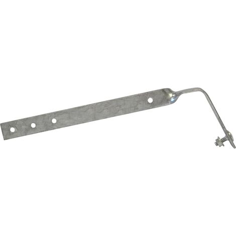 Jardibric – Accessoire pour gouttière – Hampe métal chantournée pour chevrons – Éléments horizontaux crochet – Résistante à la corrosion (1/2)