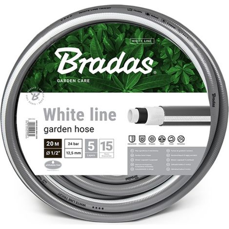 5 Lagig Schlauch 5/8" 50m Gartenschlauch Wasserschlauch WHITE LINE WWL5/850 BRADAS 5687 (1/3)