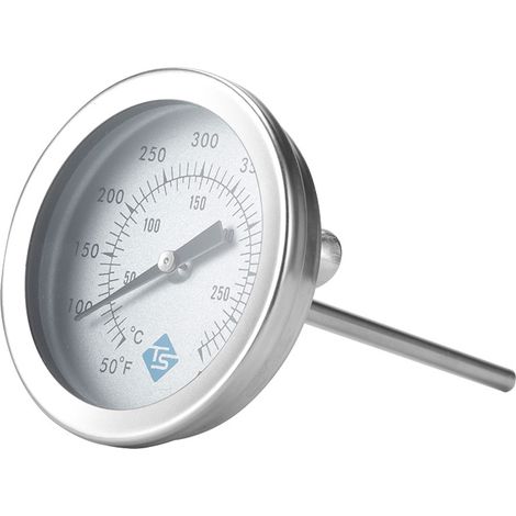 Thermomètre de barbecue en acier inoxydable, jauge de température de four double