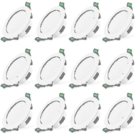 12pcs 7w White Led Downlight Recessed Ceiling Lights Slim Spot visible radiation Waterproof Adjustable Dimmable 50000hr Lifespan (1/4)