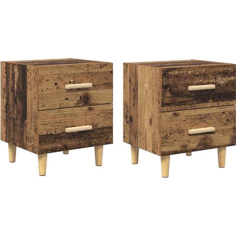 Maison Exclusive - Mueble cama con cajón 2 pcs Madera vieja 40 x