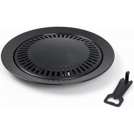 Plaque De Cuisson - Diamètre 31 5 Cm - Réservoir Eau Intégré - Compatible Réchaud Camping - Acier Revêtement Céramique - 1 Pièce
