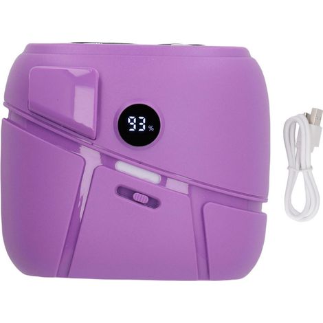 Ventilateur de taille portable avec affichage LED, idéal pour les travaux extérieurs. 100 niveaux de réglage de l'intensité du parfum. Couleur violette. (1/5)