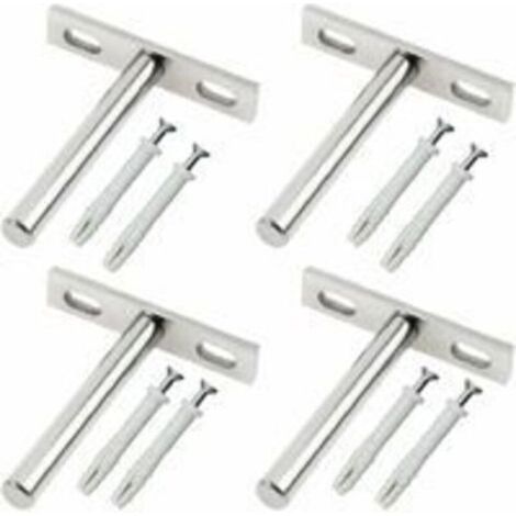 Supports en Métal pour Étagère Flottante 79mm Flottant Support d'Etagère Utilisé pour le Support Caché en Bois de Support Mural - 4Pcs (1/5)