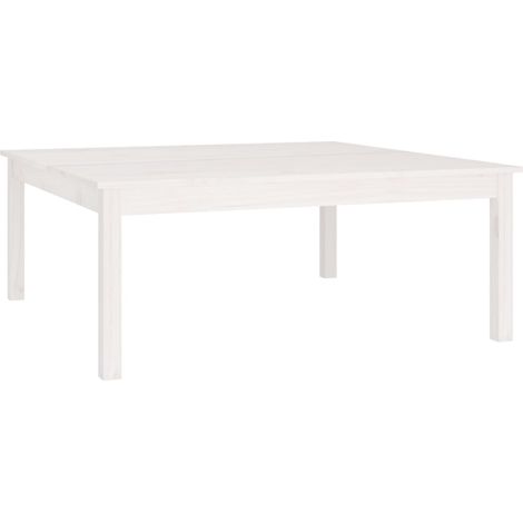 Maison Exclusive - Tavolino da Salotto Bianco 100x100x40 cm Legno Massello di Pino