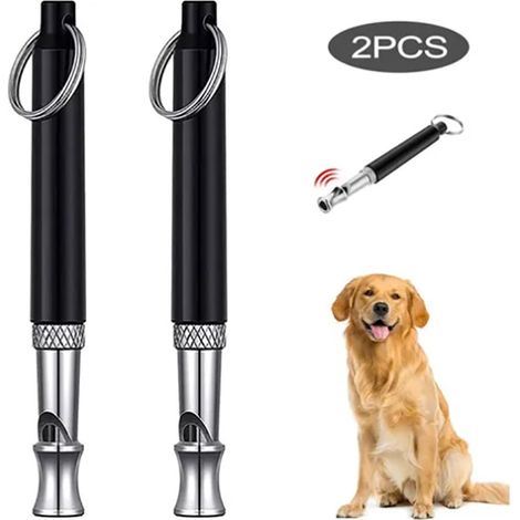 Silbato ultrasónico para perros Toivize, juego de 2 piezas con cordón y anillo de metal, silencioso y portátil para entrenamiento. (1/5)