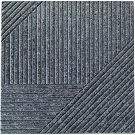 Pannello acustico da parete - 5 pezzi - 60x60 cm - Motivo geometrico Grigio scuro (1/3)