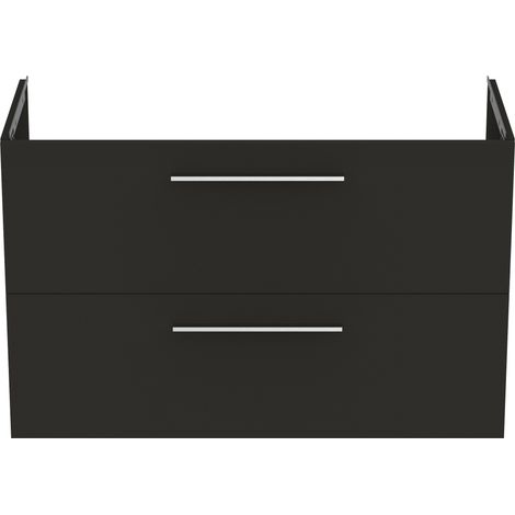 Ideal Standard i.Life A - Mueble bajo lavabo, 100x44x63 cm, 2 cajones, gris de carbon mate T5257NV (1/5)