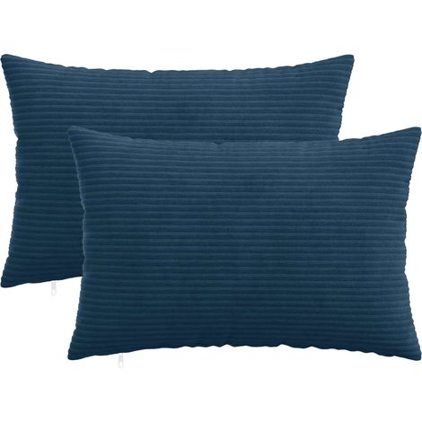 Kissenbezug 2 pcs HEERLEN Marineblau 50 x 75 cm Cord vidaXL