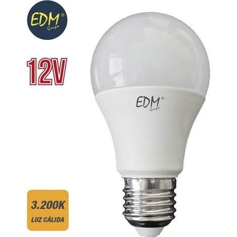 Lampadina LED EDM Standard 12V AC/DC E27 10W 1020lm 3200K Luce Calda Ø6x11cm